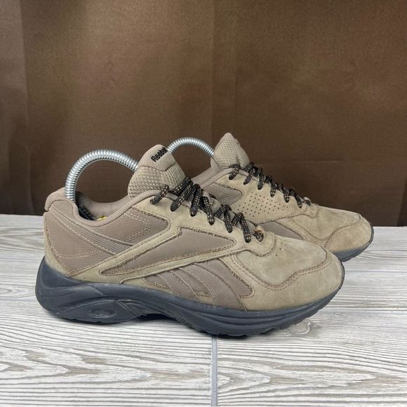 Reebok DMX Max Brown Leather Walking Shoe Sneaker Womens 7 - Picture 1 of 8